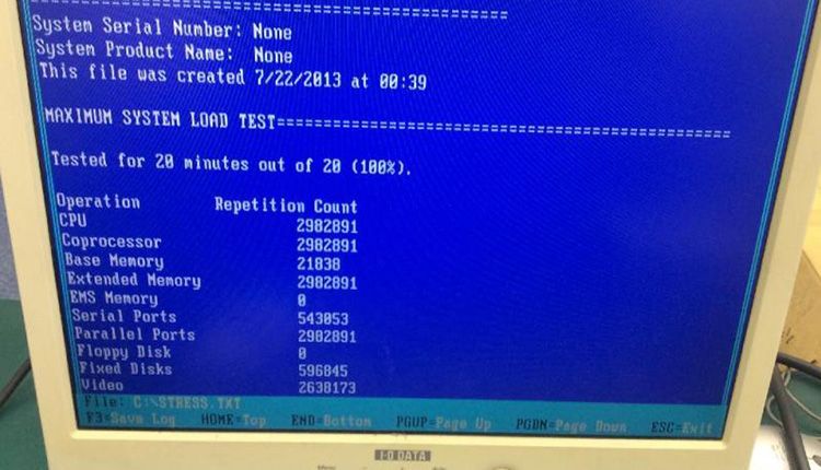 異常な再起動やブルースクリーン